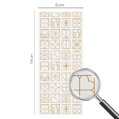 Geometrikus szerelem Öntapadós ablakfólia ólomüveg mintával