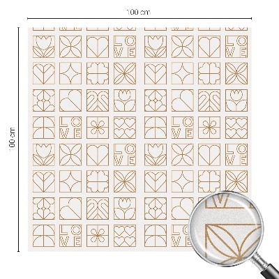 Geometrikus szerelem Öntapadós ablakfólia ólomüveg mintával