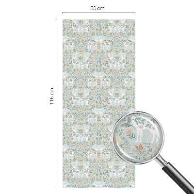 Szarvas virágok Belátásgátló fólia ablakra