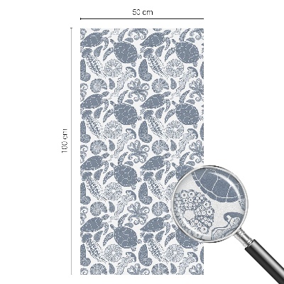 Óceáni élet Öntapadós üvegfólia vitrázs mintával