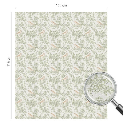 Madarak és növények Öntapadós ablakfólia ólomüveg mintával