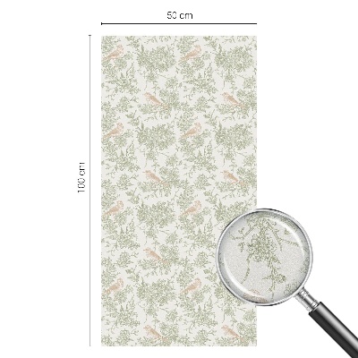 Madarak és növények Öntapadós ablakfólia ólomüveg mintával