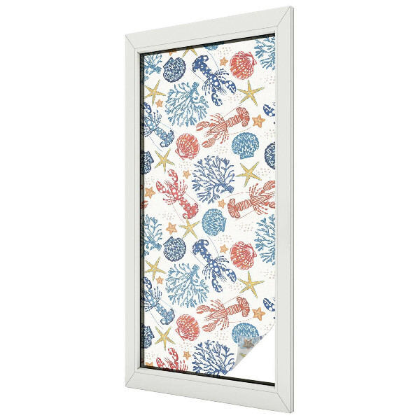 Rák korallok Ablaküveg fólia belátásgátló