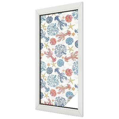 Rák korallok Ablaküveg fólia belátásgátló