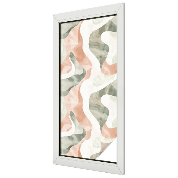 Színes hullámok Üvegfólia ablakra