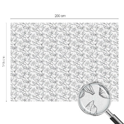 Madarak és virágok Öntapadós üvegfólia vitrázs mintával