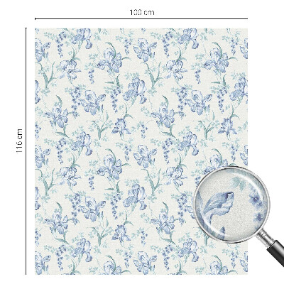 Kék virágok Ablaküveg fólia belátásgátló