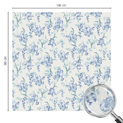 Kék virágok Ablaküveg fólia belátásgátló