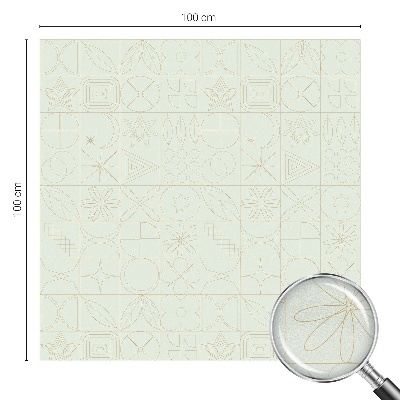 Geometrikus mozaik Öntapadós üvegfólia vitrázs mintával