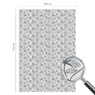 Botanikai motívum Öntapadós ablakfólia ólomüveg mintával