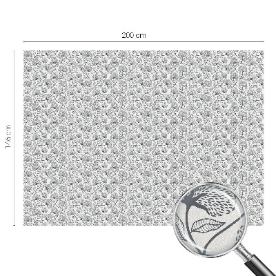 Botanikai motívum Öntapadós ablakfólia ólomüveg mintával