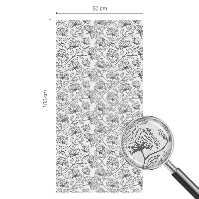 Botanikai motívum Öntapadós ablakfólia ólomüveg mintával