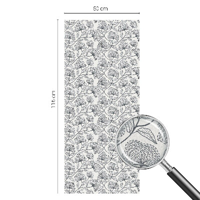 Botanikai motívum Öntapadós ablakfólia ólomüveg mintával