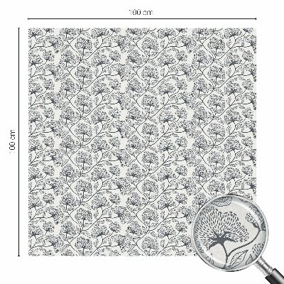 Botanikai motívum Öntapadós ablakfólia ólomüveg mintával