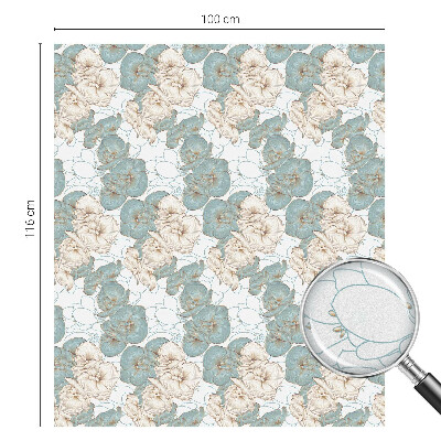 Finom virágok Ablaküveg fólia belátásgátló