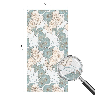 Finom virágok Ablaküveg fólia belátásgátló