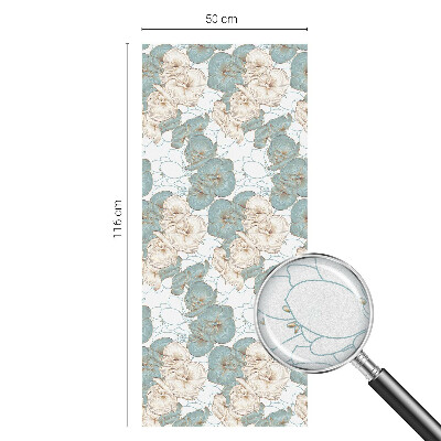 Finom virágok Ablaküveg fólia belátásgátló