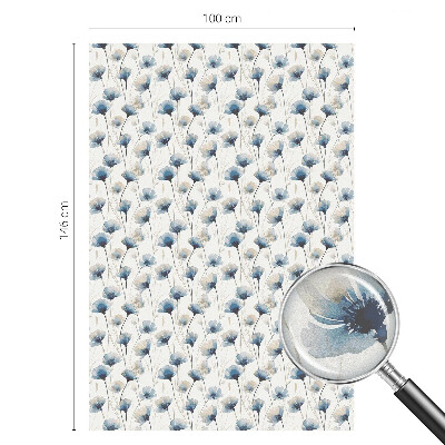 Kék virágok Üvegfólia ablakra