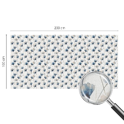 Kék virágok Üvegfólia ablakra