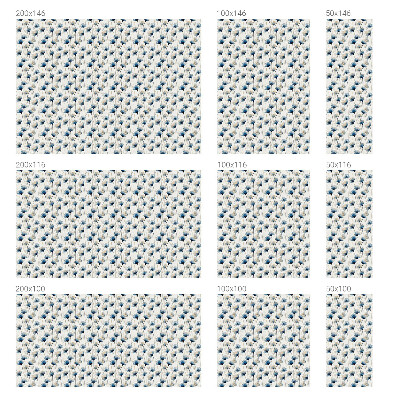 Kék virágok Üvegfólia ablakra