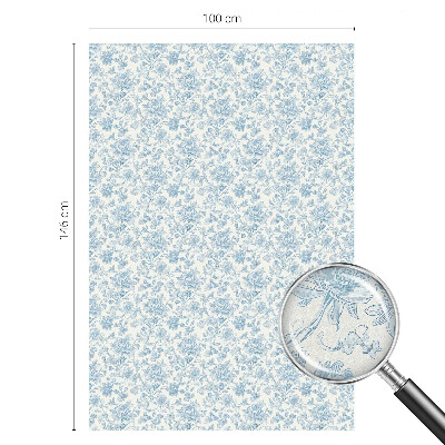 Virágminta Öntapadós üvegfólia vitrázs mintával