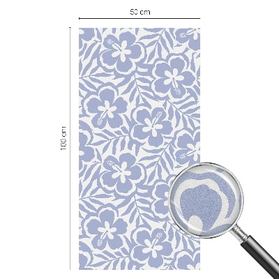 Hibiszkusz virágok Öntapadós ablakfólia ólomüveg mintával