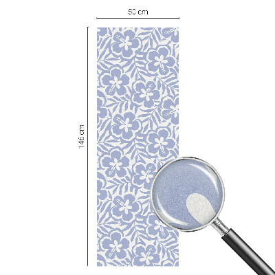 Hibiszkusz virágok Öntapadós ablakfólia ólomüveg mintával