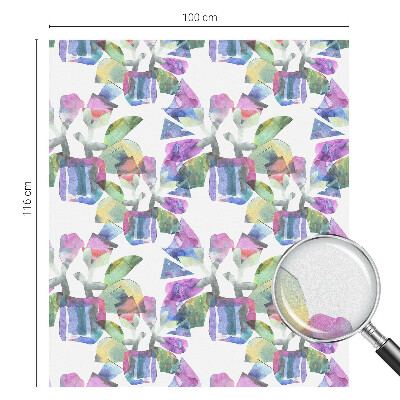 Színes absztrakció Öntapadós ablakfólia ólomüveg mintával