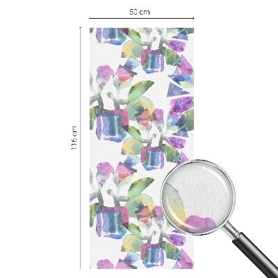 Színes absztrakció Öntapadós ablakfólia ólomüveg mintával