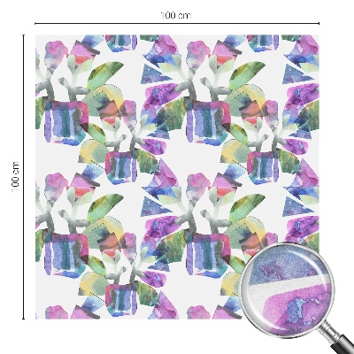 Színes absztrakció Öntapadós ablakfólia ólomüveg mintával