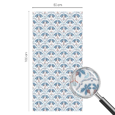 Kék pálmafák Ablaküveg fólia belátásgátló