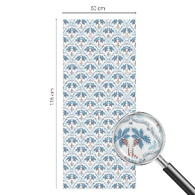 Kék pálmafák Ablaküveg fólia belátásgátló