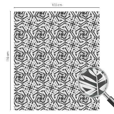 Geometrikus levelek Öntapadós üvegfólia vitrázs mintával