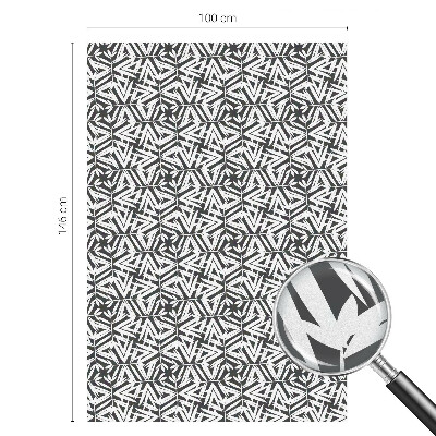 Geometrikus levelek Öntapadós üvegfólia vitrázs mintával