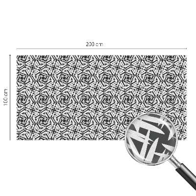 Geometrikus levelek Öntapadós üvegfólia vitrázs mintával