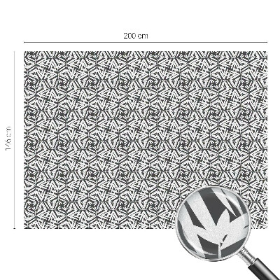 Geometrikus levelek Öntapadós üvegfólia vitrázs mintával