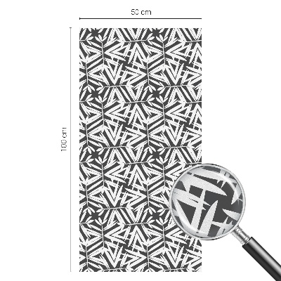 Geometrikus levelek Öntapadós üvegfólia vitrázs mintával