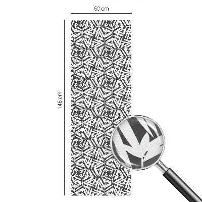 Geometrikus levelek Öntapadós üvegfólia vitrázs mintával