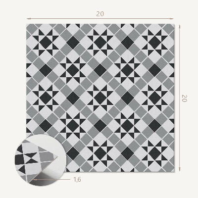 Öntapadós vinyl csempe Csillag motívum geometrikus formában