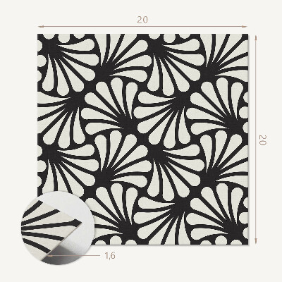 Vinyl csempe Elegáns levélmotívum modern csavarral