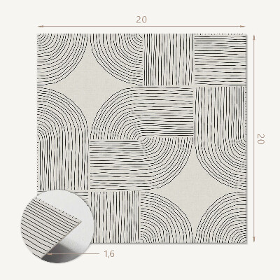 Vinilpadló Geometrikus minta dinamikus vonalakkal