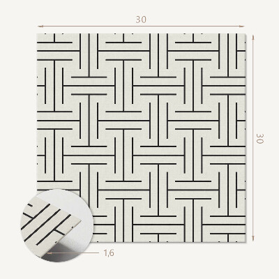 Öntapadós vinyl csempe Geometriai formák kockás mintával