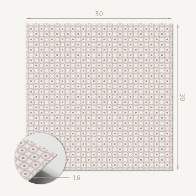 Öntapadós vinyl csempe Körök geometriai mintája egy rácsban