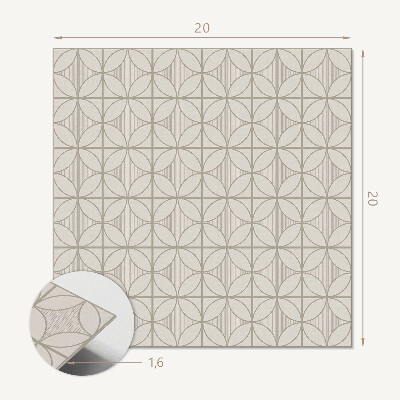 Vinilpadló Geometria körökkel modern változatban