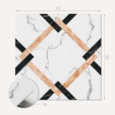 Vinilpadló Stílusos márvány minták geometriai formákban