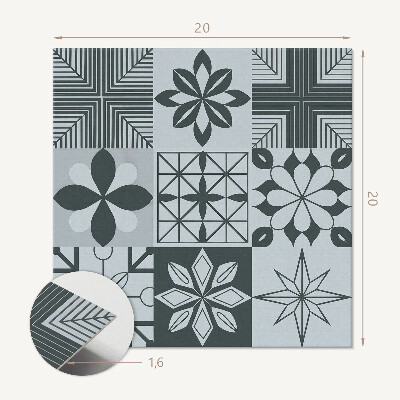 Öntapadós vinyl csempe Mozaik formák geometriai stílusban