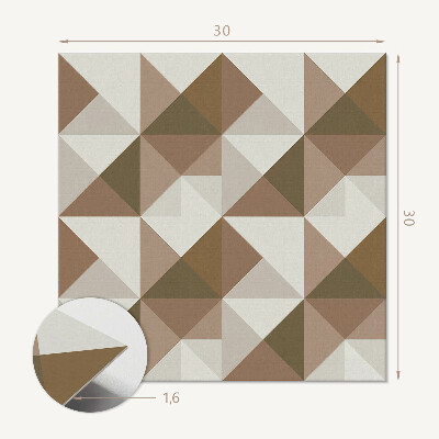 Öntapadós vinyl csempe Háromszög alakú minta minimalista változatban