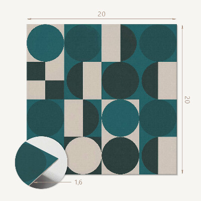 Öntapadós vinyl csempe Geometrikus minták különféle formákkal