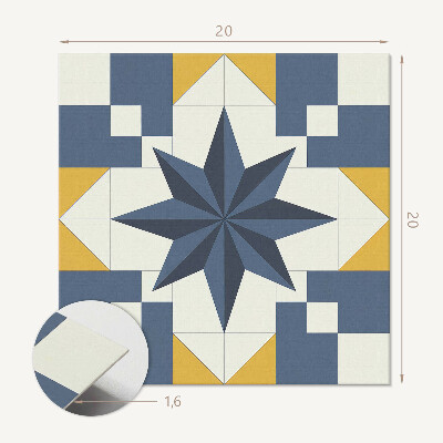 Vinyl csempe Stílusos geometrikus csillag motívum