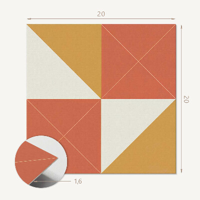 Vinilpadló Geometria meleg árnyalatokban